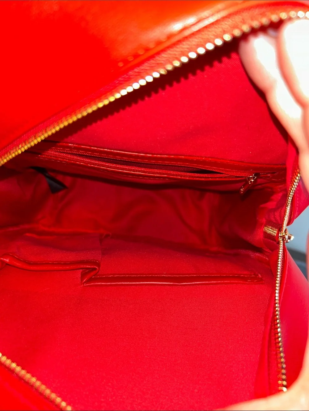 NWT Badgley Mischka Red Pocket Studded Backpack